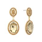 Monet Brown And Goldtone Drama Earring