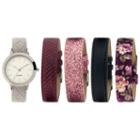 Interchangeable Band Womens Multicolor 5-pc. Watch Boxed Set-jcp2994sst