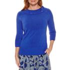 Sag Harbor Heritage Separates 3/4 Sleeve Sweater