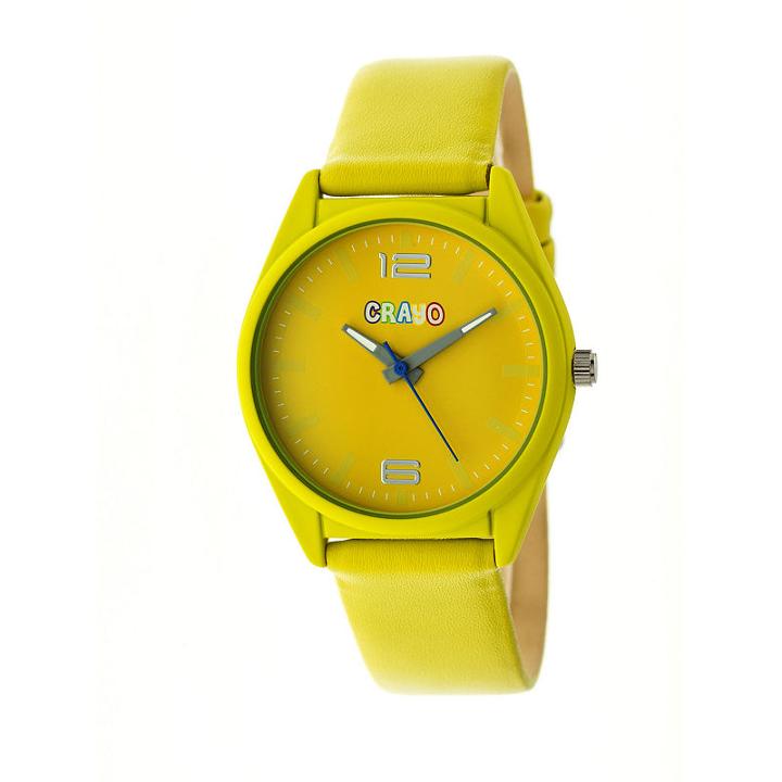 Crayo Unisex Yellow Strap Watch-cracr4804