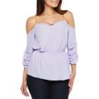 Bold Elements Cold Shoulder Peplum Top