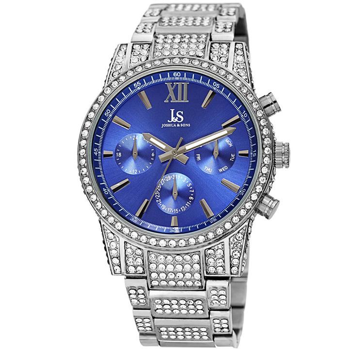 Morphic Mens Silver Tone Strap Watch-j-138ssbu