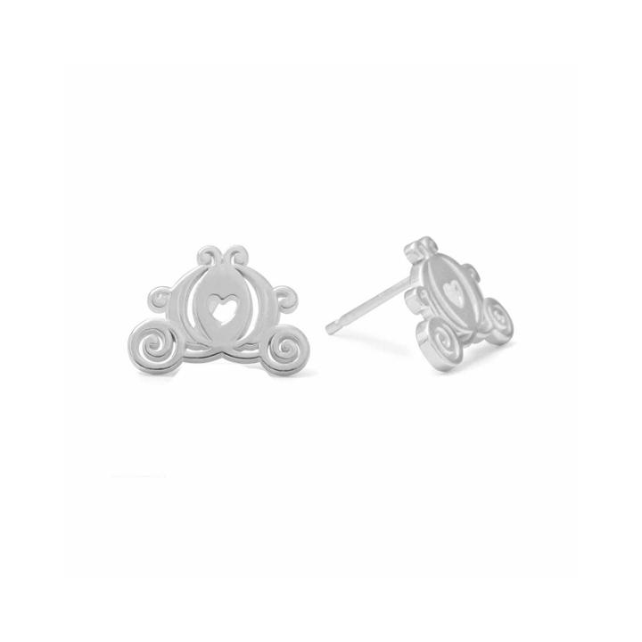 Disney Cinderella Sterling Silver Carriage Stud Earrings