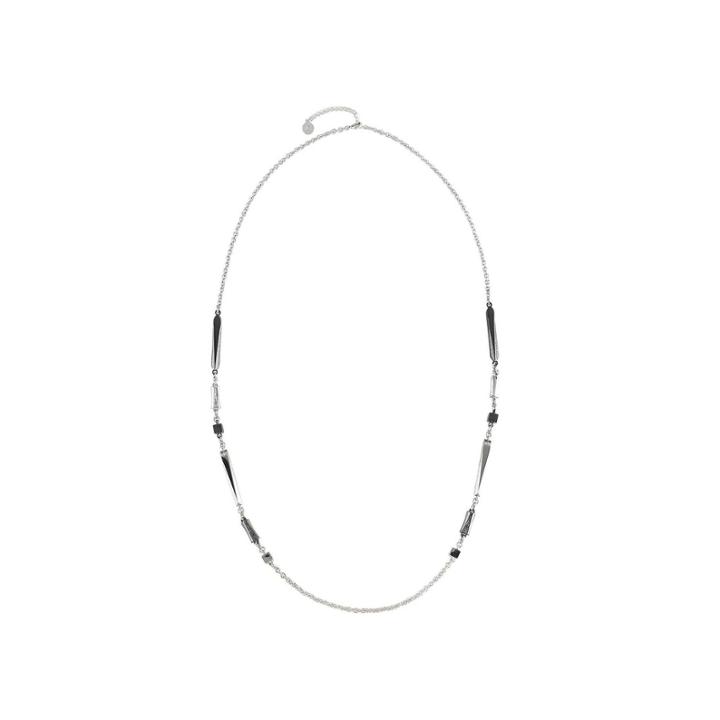 Liz Claiborne Hematite Silver-tone Long Strand Necklace