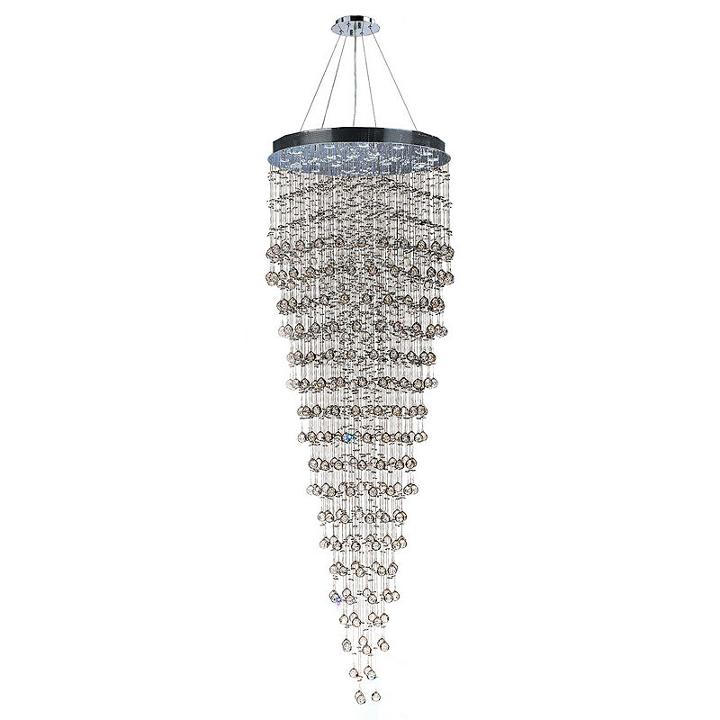 Icicle Collection 16 Light Chrome Finish And Clear Crystal Chandelier