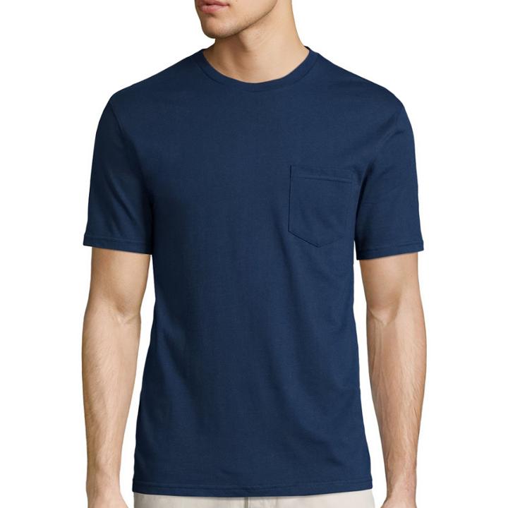 St. John's Bay Short-sleeve Slim-fit Legacy Basic Pocket Tee