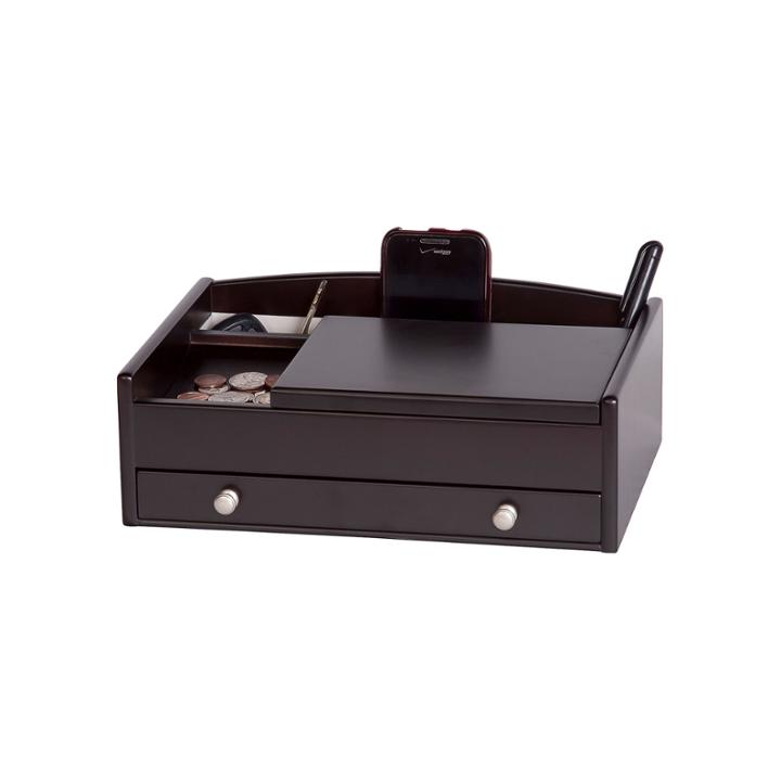 Mele & Co Mens Java Finished Wooden Dresser Top Valet