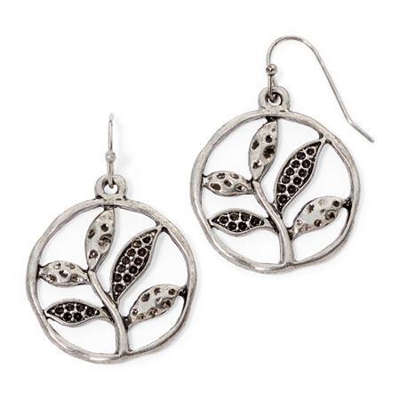 Messages From The Heart By Sandra Magsamen Hammered Silver-tone Earrings