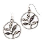 Messages From The Heart By Sandra Magsamen Hammered Silver-tone Earrings