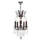 Versailles Collection 5 Light Flemish Brass Finishand Clear Crystal Chandelier