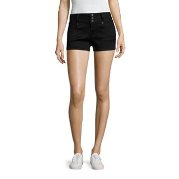 Blue Spice High-rise Denim Shorts-juniors