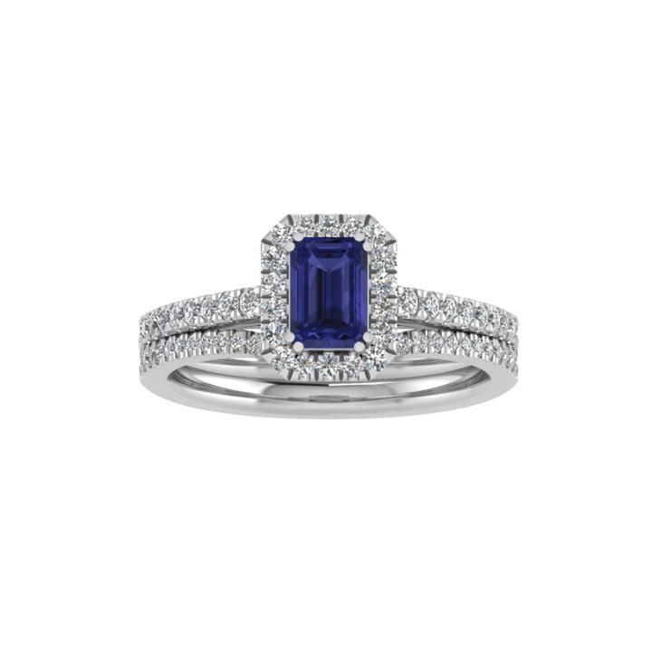 Cherished Hearts Womens 1/2 Ct. T.w. Emerald White Sapphire 14k Gold Engagement Ring