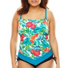 Pure Paradise Jungle-flower Floral Scarf Bandini Swim Top