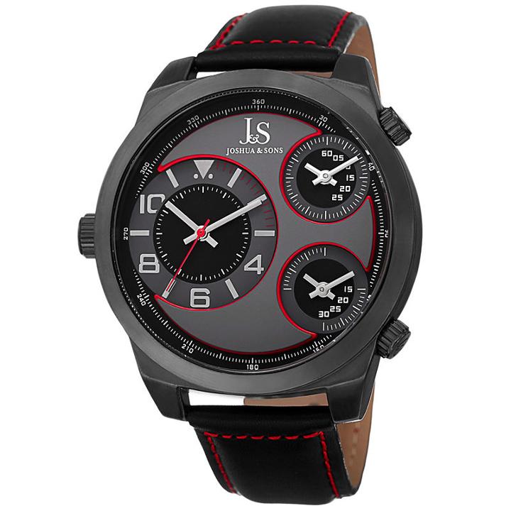 Joshua & Sons Mens Black Strap Watch-j-88rd