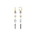 Nicole By Nicole Miller Hoop Earrings With 4-pr. Interchangeable Drops