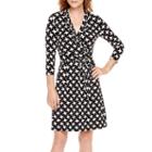 Liz Claiborne 3/4-sleeve Belted Wrap Dress