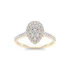 3/4 Ct. T.w. Diamond 10k Yellow Gold Pear-shaped Engagement Ring