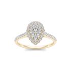 3/4 Ct. T.w. Diamond 10k Yellow Gold Pear-shaped Engagement Ring