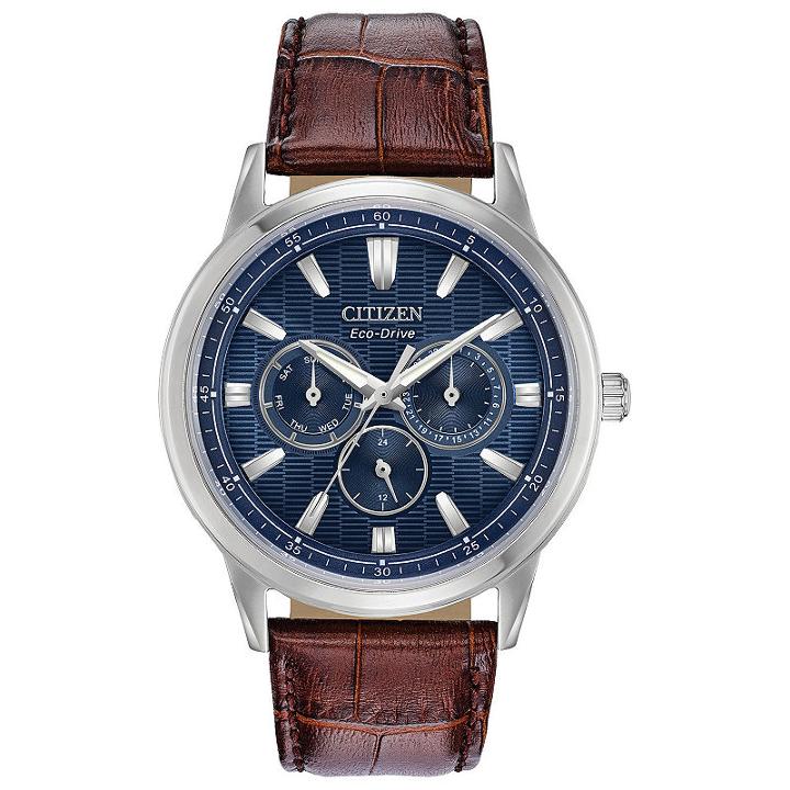 Citizen Mens Brown Strap Watch-bu2070-12l