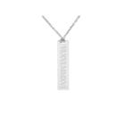 Personalized Sterling Silver Roman Numeral Date Bar Necklace