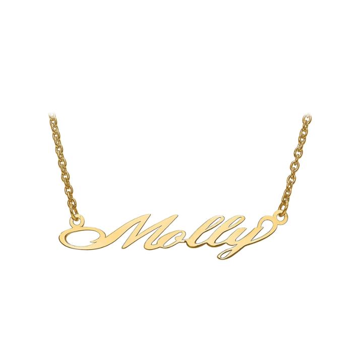 Personalized 9x46mm Surrey Script Font Name Necklace