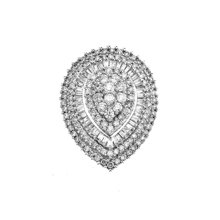 Womens 3 Ct. T.w. White Diamond 10k Gold Cocktail Ring