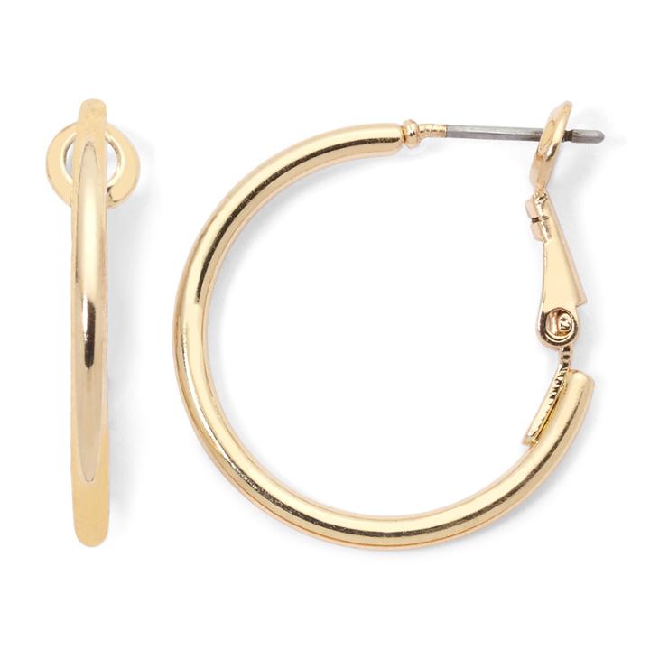Mixit Gold-tone Tube Hoop Earrings