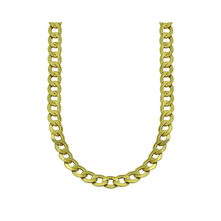 Limited Quantities! 10k Yellow Gold Hollow Curb 22 Chain Necklace