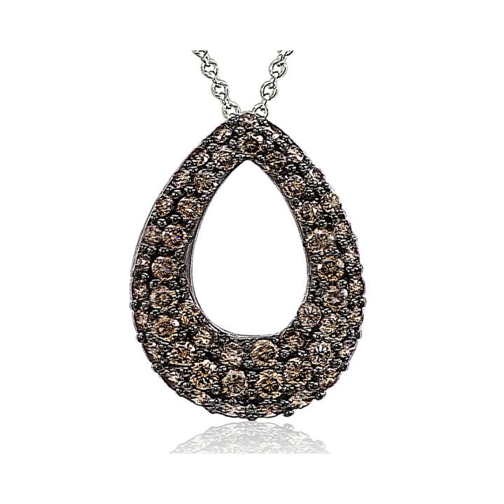 Limited Quantities Grand Sample Sale By Le Vian 1 Ct. T.w. Chocolate Diamonds 14k Vanilla Gold Le Vian Chocolatier Pendant Necklace