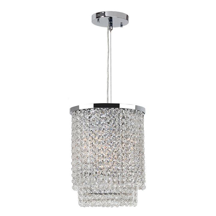 Prism Collection 4 Light Chrome Finish And Clear Crystal Round Pendant