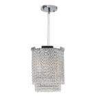 Prism Collection 4 Light Chrome Finish And Clear Crystal Round Pendant