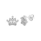 Enchanted Fine Jewelry By Disney Enchanted By Disney 1/10 Ct. T.w. Round White Diamond Sterling Silver Stud Earrings