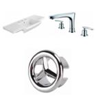 40-in. W 3h8-in. Ceramic Top Set In White Color -cupc Faucet Incl.