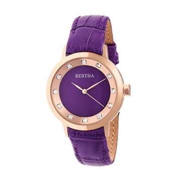 Bertha Unisex Purple Strap Watch-bthbr7506