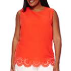 Liz Claiborne Laser-cut Tank Top - Plus