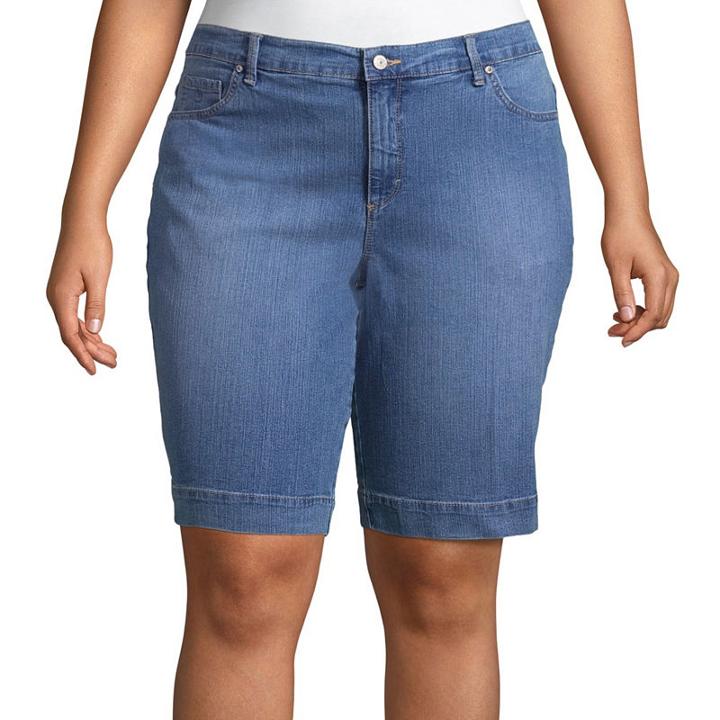 Gloria Vanderbilt Elysee Denim Amanda Bermuda - Plus