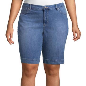 Gloria Vanderbilt Elysee Denim Amanda Bermuda - Plus