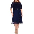 Melrose 3/4-sleeve Broach -tie Fit And Flare - Plus