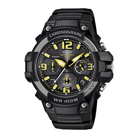 Casio Mens Black Resin Strap Chronograph Watch Mcw100-9av
