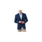 Men's Wool And Polyester Textured Classic-fit Blazer