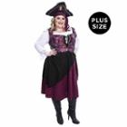 Burgundy Pirate Wench Adult Costume - X-large (18-22)
