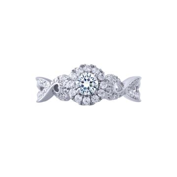 Opulent Diamond 5/8 Ct. T.w. Certified Diamond 14k White Gold Twist Ring