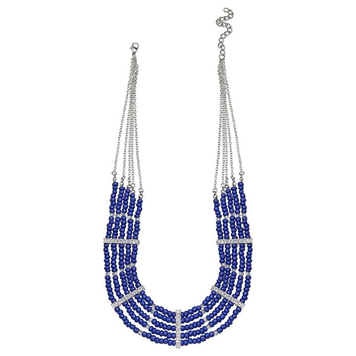 Mixit Clr0318 Redblue Multi Beaded Necklace