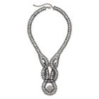 Natasha Crystal Love Knot Hematite Necklace