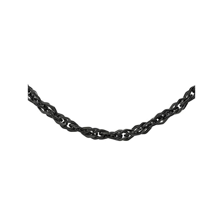Mens Stainless Steel Chain & Black Ip-plated Necklace