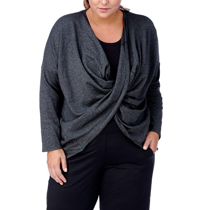 Rainbeau Curves Magnolia Twist 3/4 Sleeve Top - Plus