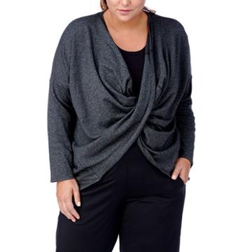 Rainbeau Curves Magnolia Twist 3/4 Sleeve Top - Plus