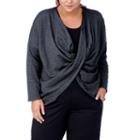Rainbeau Curves Magnolia Twist 3/4 Sleeve Top - Plus