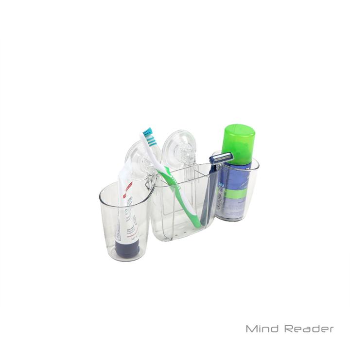 Mind Reader Bathroom Organizer Caddy, Clear