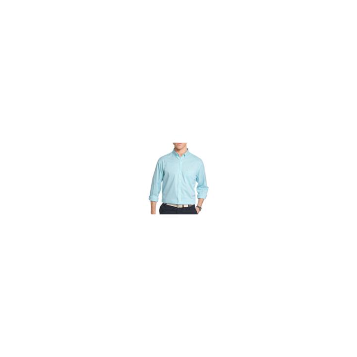Izod Advantage Long Sleeve Gingham Checked Button-front Shirt